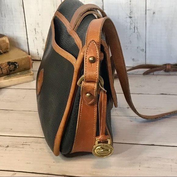 Dooney & Bourke Vintage Navy AWL Equestrian Bag - Picture 4 of 15